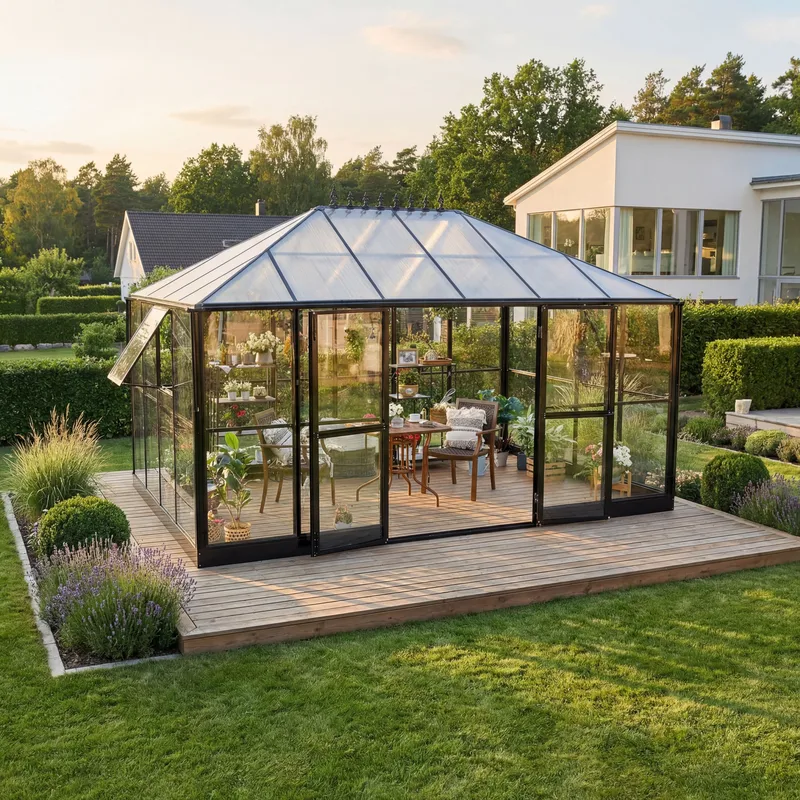 Gazebo 12 m² | 4 mm säkerhetsglas | Hållbar och stilren konstruktion, undefined