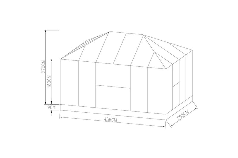 Glasväxthus 13m² | 4mm säkerhetsglas | Marvell | 5 års stormgaranti - Antracit - Trädgård & spabad - Trädgårdsskötsel - Växthus