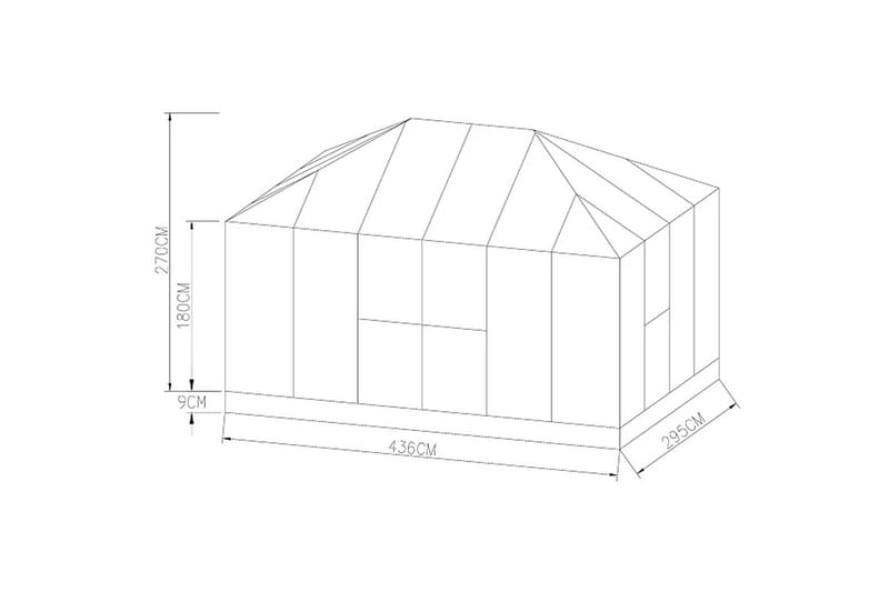 Glasväxthus 13m² | 4mm säkerhetsglas | Marvell | 5 års stormgaranti - Antracit - Trädgård & spabad - Trädgårdsskötsel - Växthus