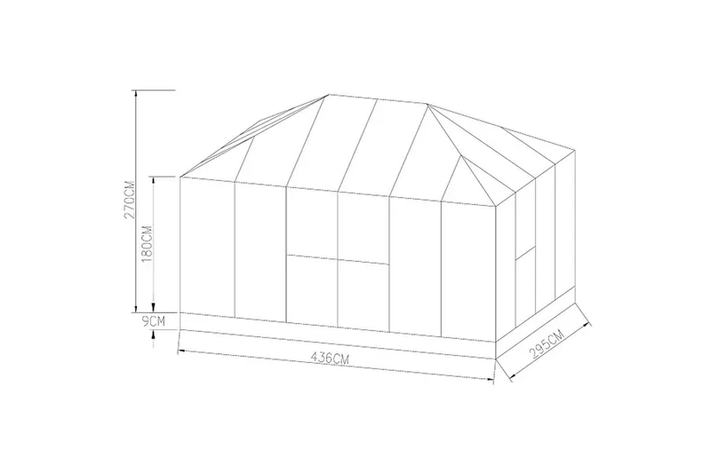 Glasväxthus 13m² | 4mm säkerhetsglas | Marvell | 5 års stormgaranti - Antracit - Trädgård & spabad - Trädgårdsskötsel - Växthus