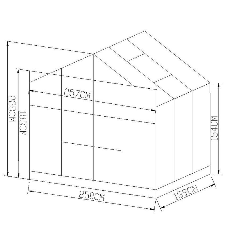 Glasväxthus 4,9m² | 4mm säkerhetsglas | 5 års stormgaranti | Svart - Trädgård & spabad - Trädgårdsskötsel - Växthus