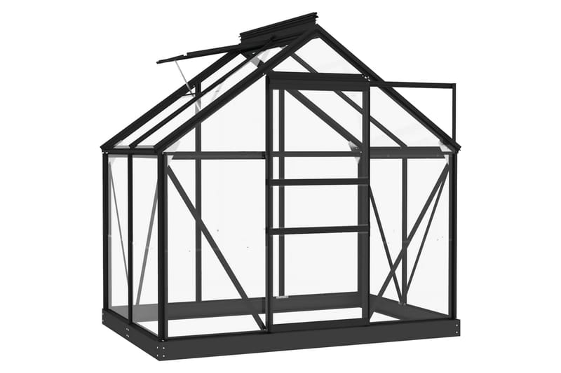 Glasväxthus antracit 155x103x191 cm aluminium - Grå - Trädgård & spabad - Trädgårdsskötsel - Växthus
