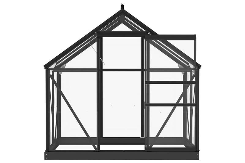 Glasväxthus antracit 155x103x191 cm aluminium - Grå - Trädgård & spabad - Trädgårdsskötsel - Växthus