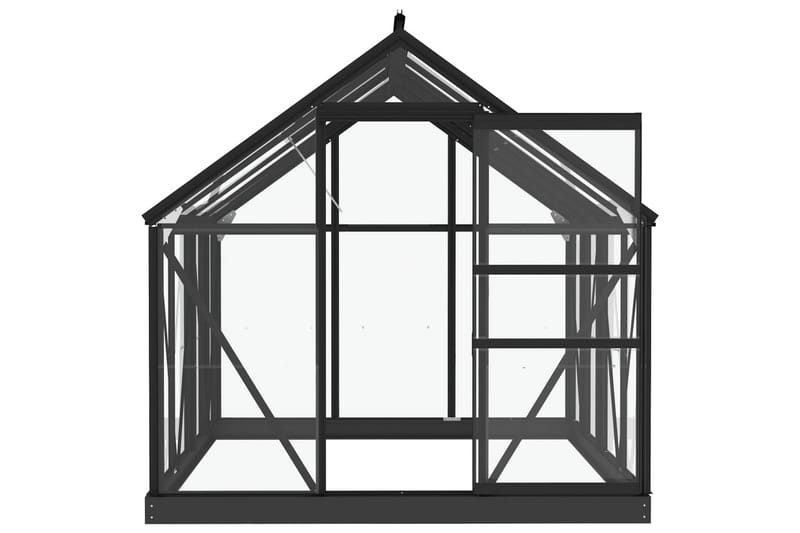 Glasväxthus antracit 155x200,5x191 cm aluminium - Grå - Trädgård & spabad - Trädgårdsskötsel - Växthus