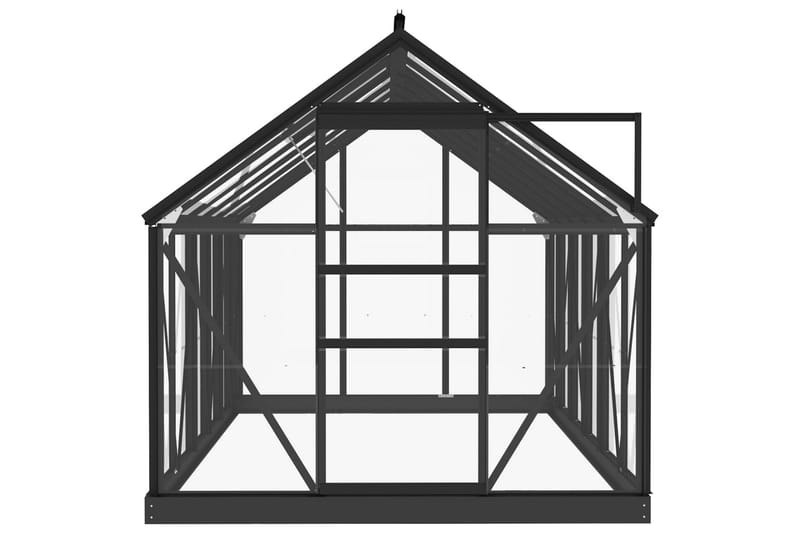 Glasväxthus antracit 155x298x191 cm aluminium - Grå - Trädgård & spabad - Trädgårdsskötsel - Växthus