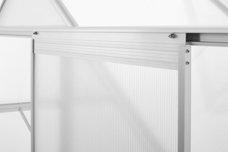 Klassiskt växthus i aluminium 5,9 m² | UV-skyddad kanalplast & bas ingår - Trädgård & spabad - Trädgårdsskötsel - Växthus