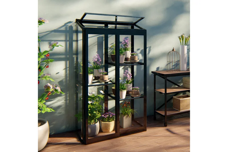 Marvell Väggväxthus 157 cm - Antracit - Trädgård & spabad - Trädgårdsskötsel - Växthus - Litet växthus