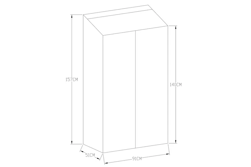 Marvell Väggväxthus 157 cm - Antracit - Trädgård & spabad - Trädgårdsskötsel - Växthus - Litet växthus