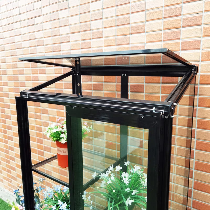 Marvell Väggväxthus 157 cm - Antracit - Trädgård & spabad - Trädgårdsskötsel - Växthus - Litet växthus