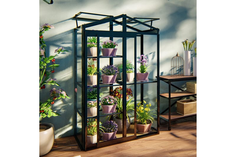 Marvell Väggväxthus 170 cm - Antracit - Trädgård & spabad - Trädgårdsskötsel - Växthus - Litet växthus