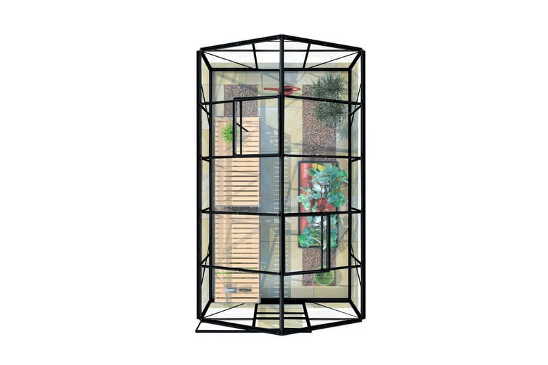 Lykke Glas Växthus 6,2 m2 - Svart - Växthus - Fristående växthus