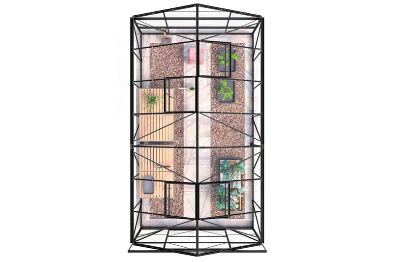 Lykke Hybrid Växthus 11,3 m2 - Svart - Trädgård & spabad - Trädgårdsskötsel - Växthus
