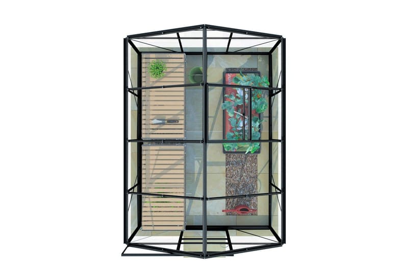 Lykke Växthus Pc 5 m² - Svart/Vit - Trädgård & spabad - Trädgårdsskötsel - Växthus