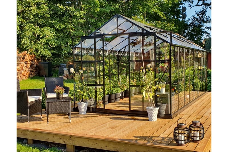 Marvell Växthus 12,7m² - Antracit - Växthus - Fristående växthus