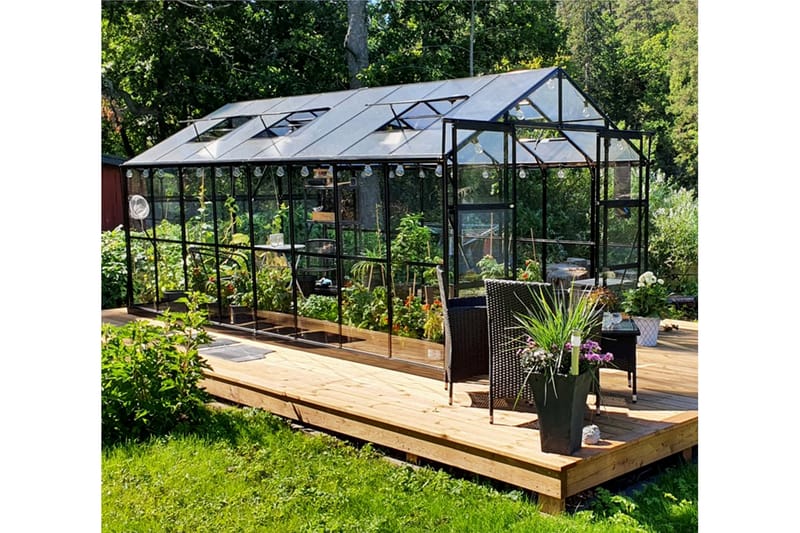 Marvell Växthus 12,7m² - Antracit - Trädgård & spabad - Trädgårdsskötsel - Växthus