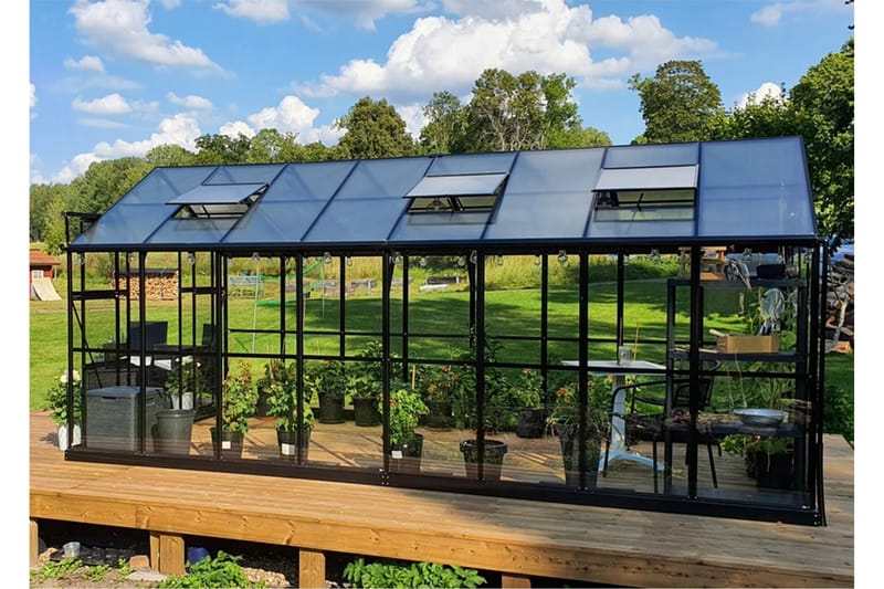 Marvell Växthus 12,7m² - Antracit - Trädgård & spabad - Trädgårdsskötsel - Växthus