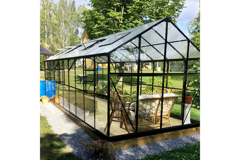 Marvell Växthus 16m² - Antracit - Trädgård & spabad - Trädgårdsskötsel - Växthus
