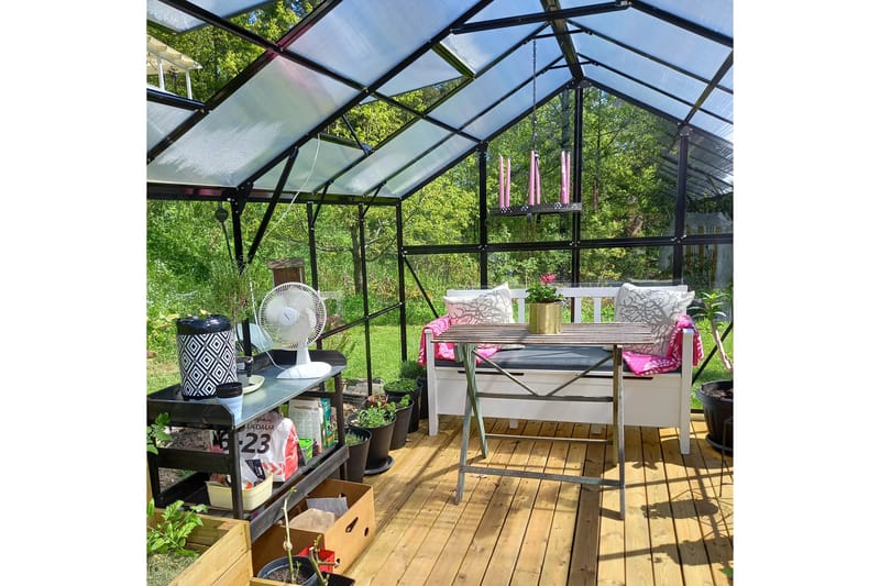 Marvell Växthus 17,5m² - Antracit - Trädgård & spabad - Trädgårdsskötsel - Växthus