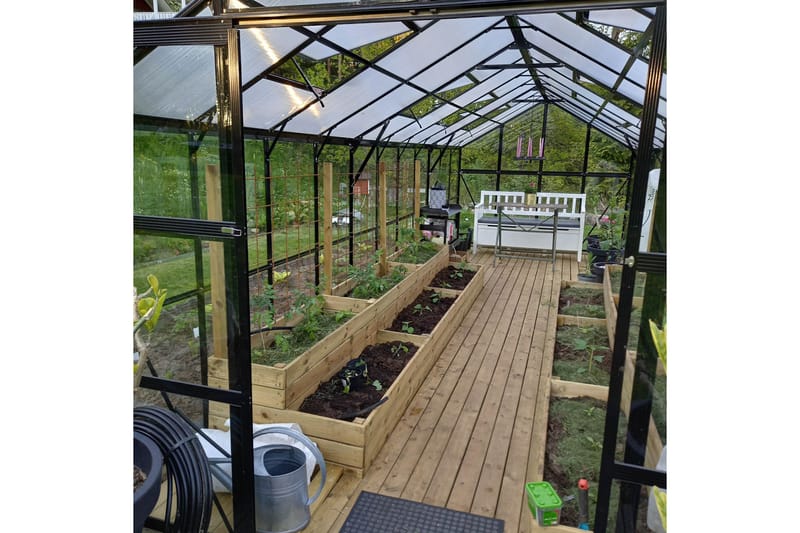 Marvell Växthus 17,5m² - Antracit - Trädgård & spabad - Trädgårdsskötsel - Växthus