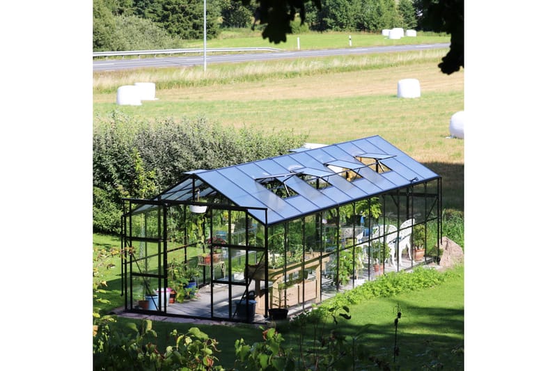 Marvell Växthus 17,5m² - Antracit - Trädgård & spabad - Trädgårdsskötsel - Växthus
