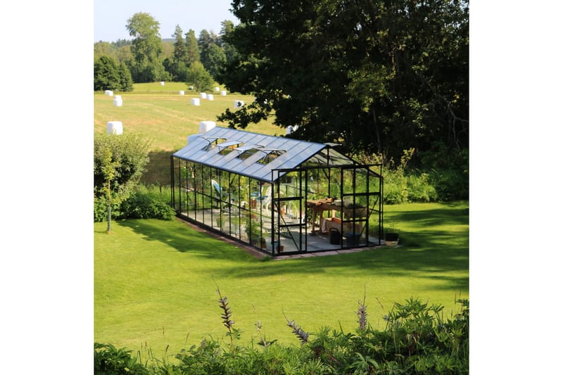 Marvell Växthus 17,5m² - Antracit - Trädgård & spabad - Trädgårdsskötsel - Växthus