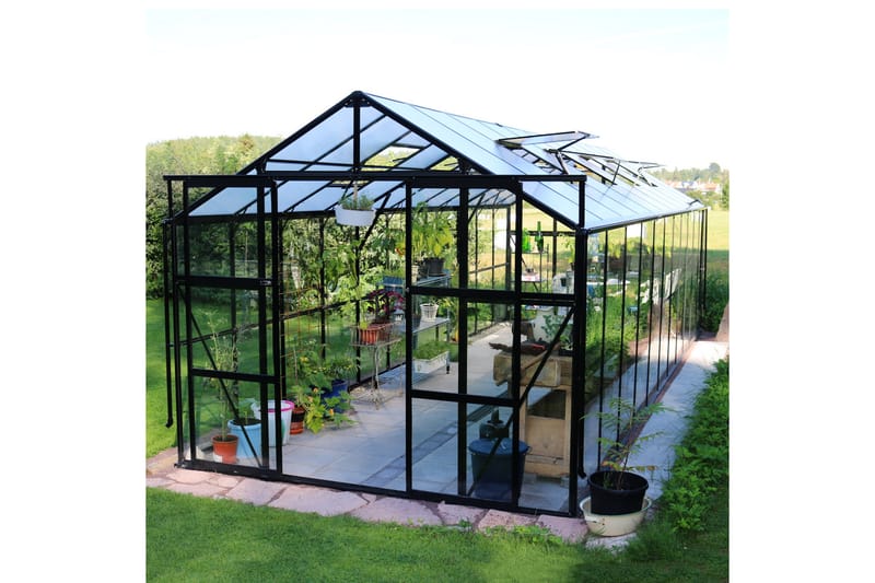 Marvell Växthus 17,5m² - Antracit - Trädgård & spabad - Trädgårdsskötsel - Växthus