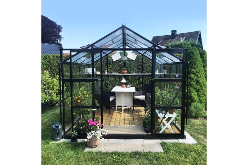 Marvell Växthus 6,4m² - Antracit - Trädgård & spabad - Trädgårdsskötsel - Växthus
