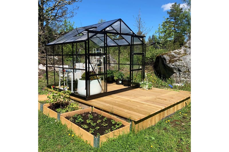 Marvell Växthus 6,4m² - Antracit - Trädgård & spabad - Trädgårdsskötsel - Växthus