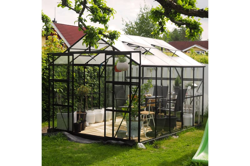 Marvell Växthus 8,0m² - Antracit - Trädgård & spabad - Trädgårdsskötsel - Växthus