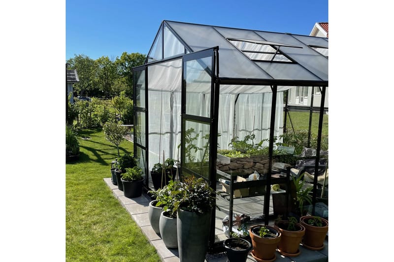 Marvell Växthus 8,0m² - Antracit - Trädgård & spabad - Trädgårdsskötsel - Växthus