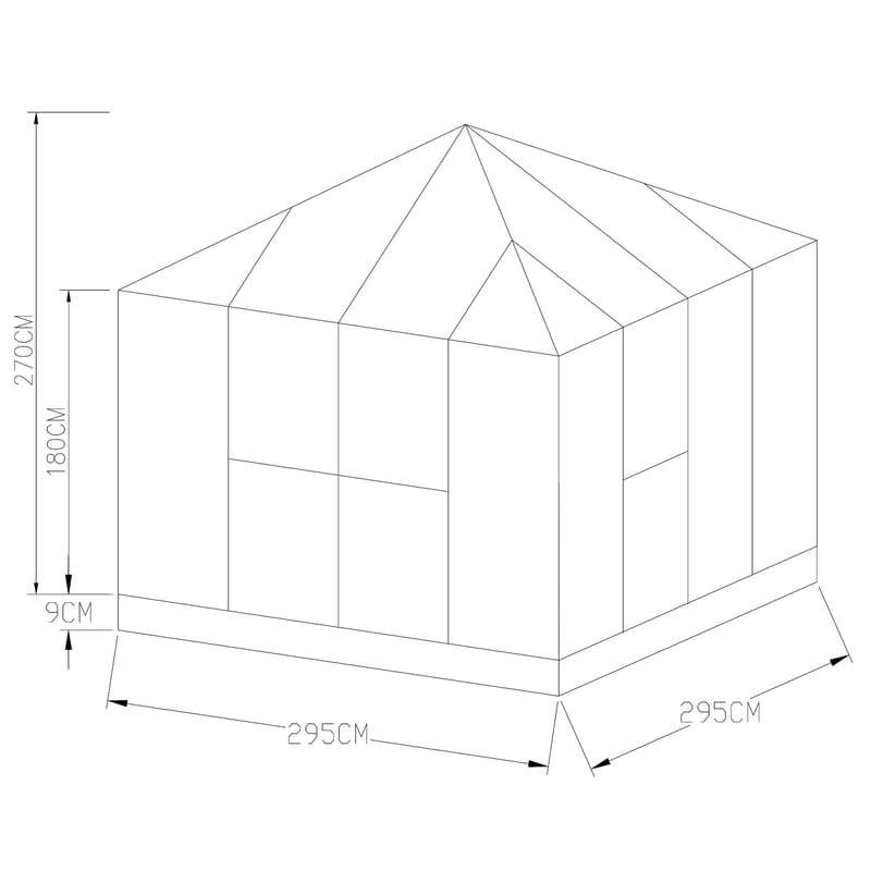 Marvell Växthus 8,7m² - Antracit - Trädgård & spabad - Trädgårdsskötsel - Växthus