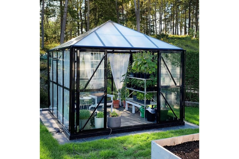 Marvell Växthus 8,7m² - Antracit - Trädgård & spabad - Trädgårdsskötsel - Växthus