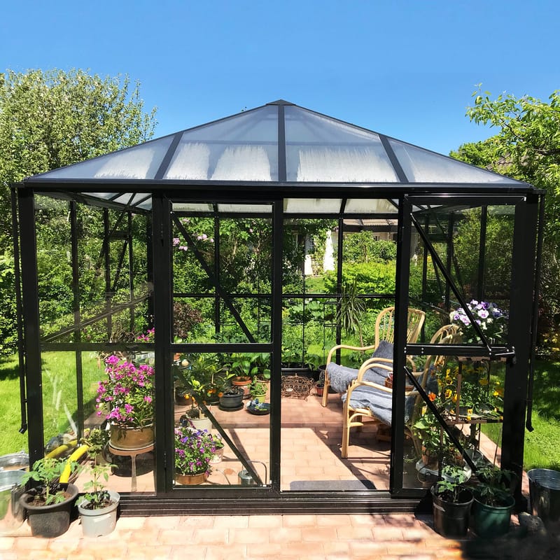 Marvell Växthus 8,7m² - Antracit - Trädgård & spabad - Trädgårdsskötsel - Växthus