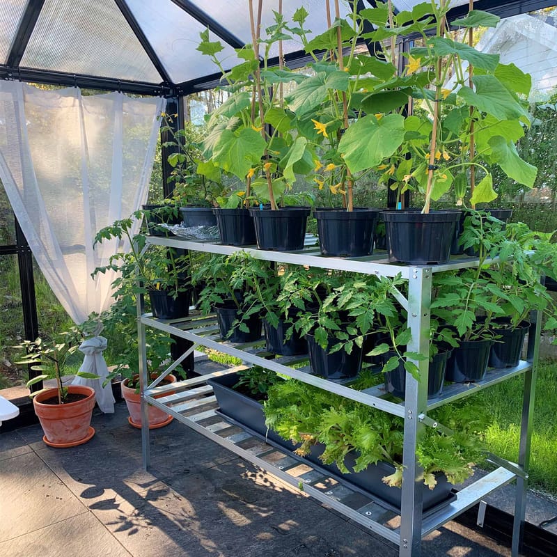 Marvell Växthus 8,7m² - Antracit - Trädgård & spabad - Trädgårdsskötsel - Växthus