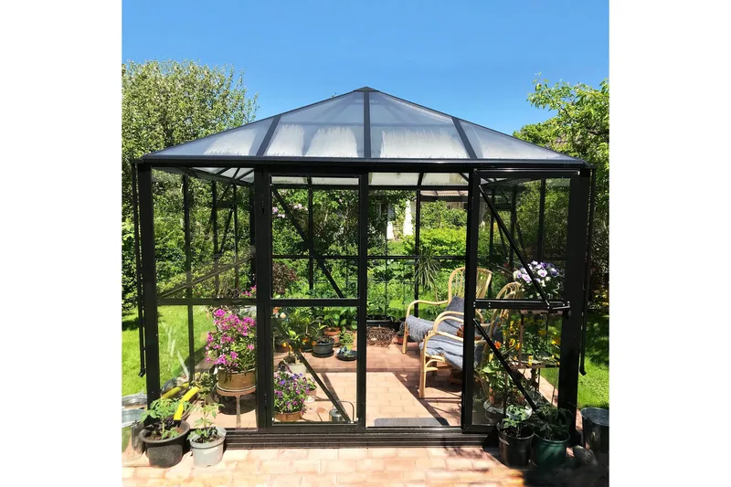 Marvell Växthus 8,7m², Antracit