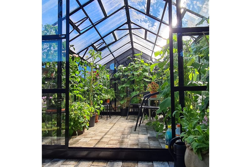 Marvell Växthus 9,6m² - Antracit - Växthus - Fristående växthus
