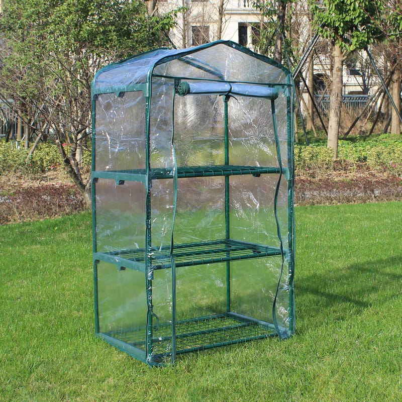 Miniväxthus 0,3m² | Stålram med plastöverdrag - Trädgård & spabad - Trädgårdsskötsel - Växthus - Litet växthus