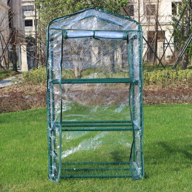 Miniväxthus 0,3m² | Stålram med plastöverdrag - Trädgård & spabad - Trädgårdsskötsel - Växthus - Litet växthus