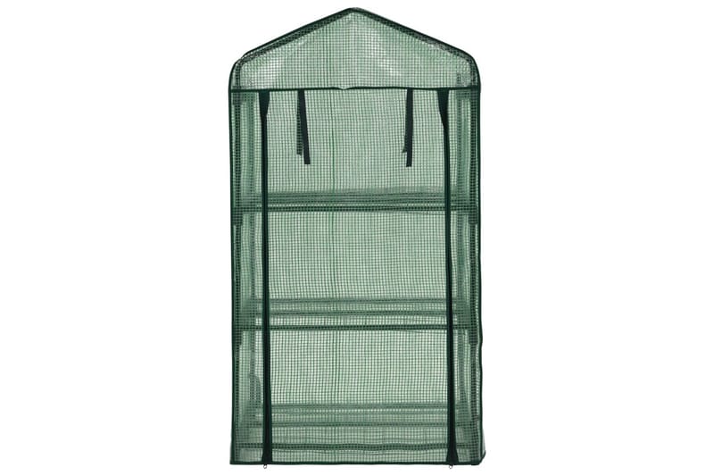 Miniväxthus 3 hyllor 69x49x125 cm - Grön - Trädgård & spabad - Trädgårdsskötsel - Växthus