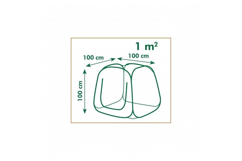 Nature Växthus pop-up 100x100x100 cm 6020409 - Grön - Växthus - Fristående växthus