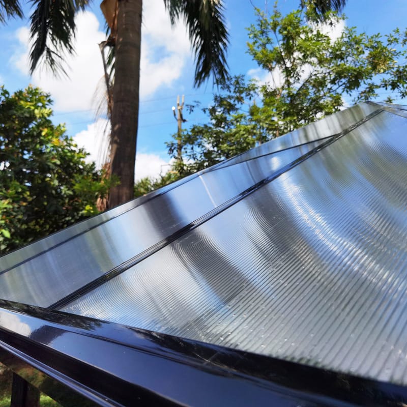 Orangeri och lusthus 12,6m² | Sexkantigt växthus | 4mm säkerhetsglas - Trädgård & spabad - Trädgårdsskötsel - Växthus