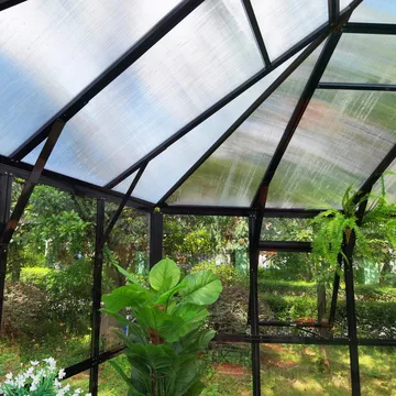 Orangeri och lusthus 12,6m² | Sexkantigt växthus | 4mm säkerhetsglas - Trädgård & spabad - Trädgårdsskötsel - Växthus