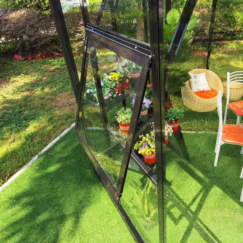 Orangeri och lusthus 12,6m² | Sexkantigt växthus | 4mm säkerhetsglas - Trädgård & spabad - Trädgårdsskötsel - Växthus