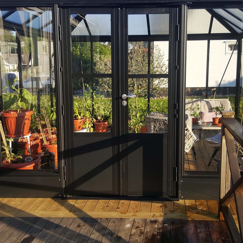 Orangeri och uterum 19,2m² - Svart - Trädgård & spabad - Trädgårdsskötsel - Växthus
