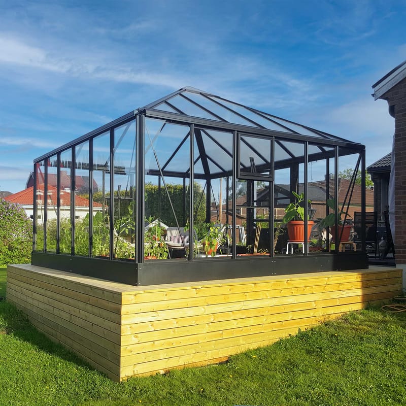 Orangeri och uterum 19,2m² - Svart - Trädgård & spabad - Trädgårdsskötsel - Växthus