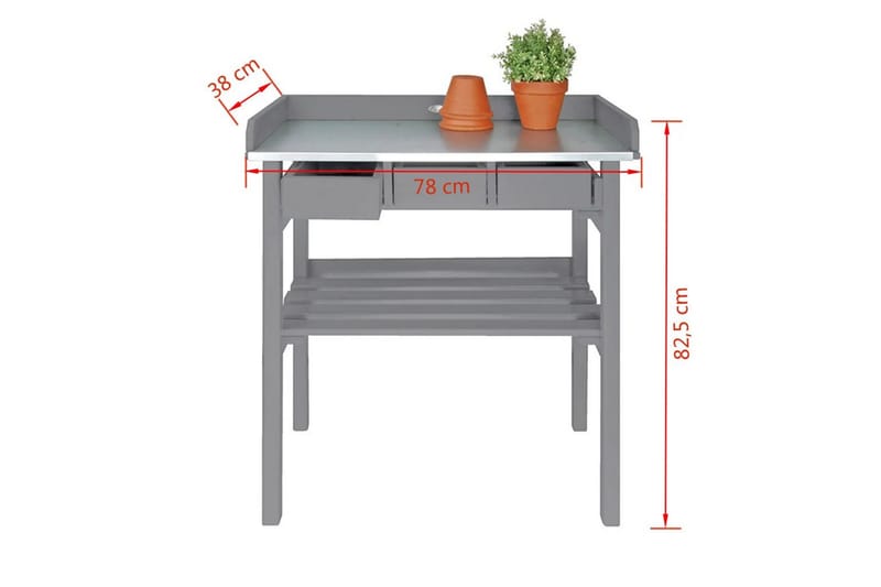 Esschert Design Planteringsbord grå CF29G - Grå - Trädgård & spabad - Trädgårdsskötsel - Växthus - Planteringsbord