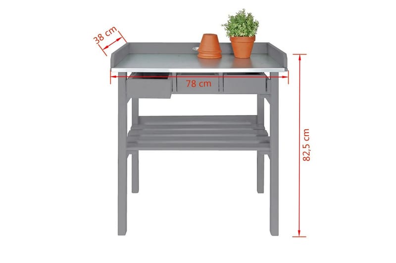 Esschert Design Planteringsbord grå CF29G - Grå - Planteringsbord - Odlingsbänk