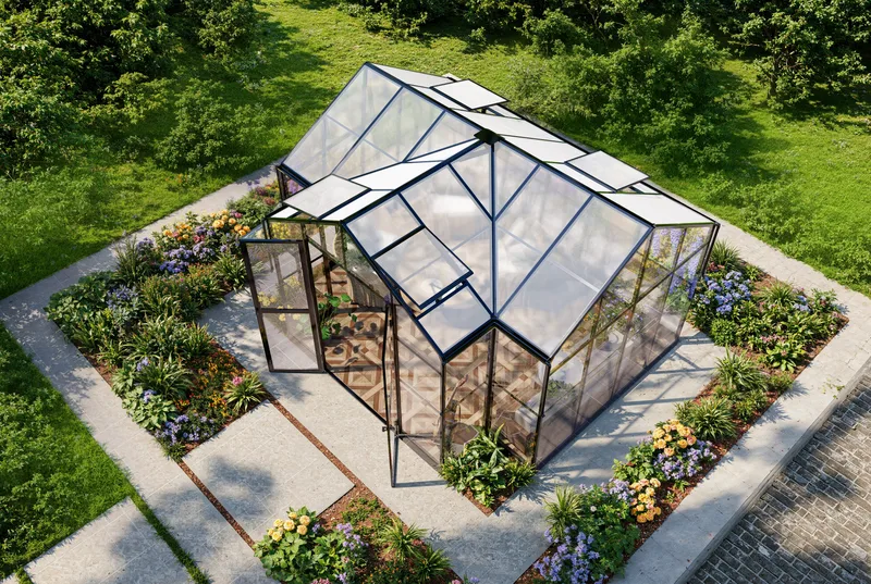 T-format växthus 11,6m² | 4mm säkerhetsglas | 5 års ramgaranti - Trädgård & spabad - Trädgårdsskötsel - Växthus