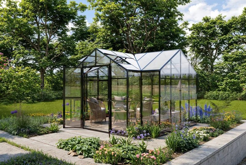 T-format växthus 11,6m² | 4mm säkerhetsglas | 5 års ramgaranti - Trädgård & spabad - Trädgårdsskötsel - Växthus