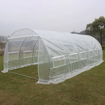 Tunnelväxthus 18m² | Stålram med transparent PE-plastöverdrag - Trädgård & spabad - Trädgårdsskötsel - Växthus